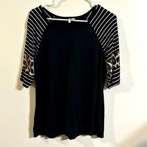 Black top with fun sleeves